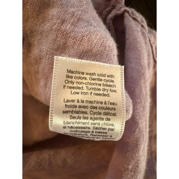 Coldwater Creek Embroidered Linen Tunic In Lavender Size PXL - Picture 5 of 9